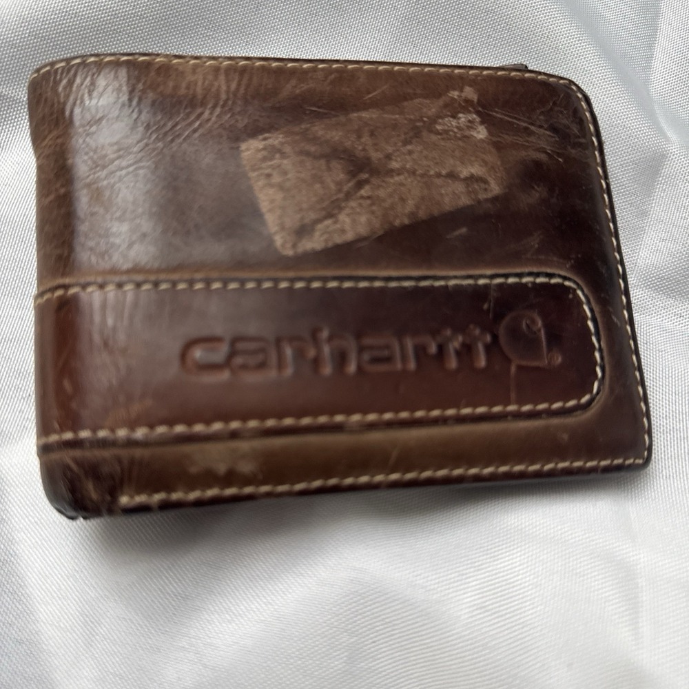 RARE Carhartt Men's Two-Tone Passcase Leather wallet